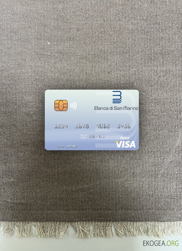 Saint , Marin Banca di San Marino visa carte de débit photolook avant